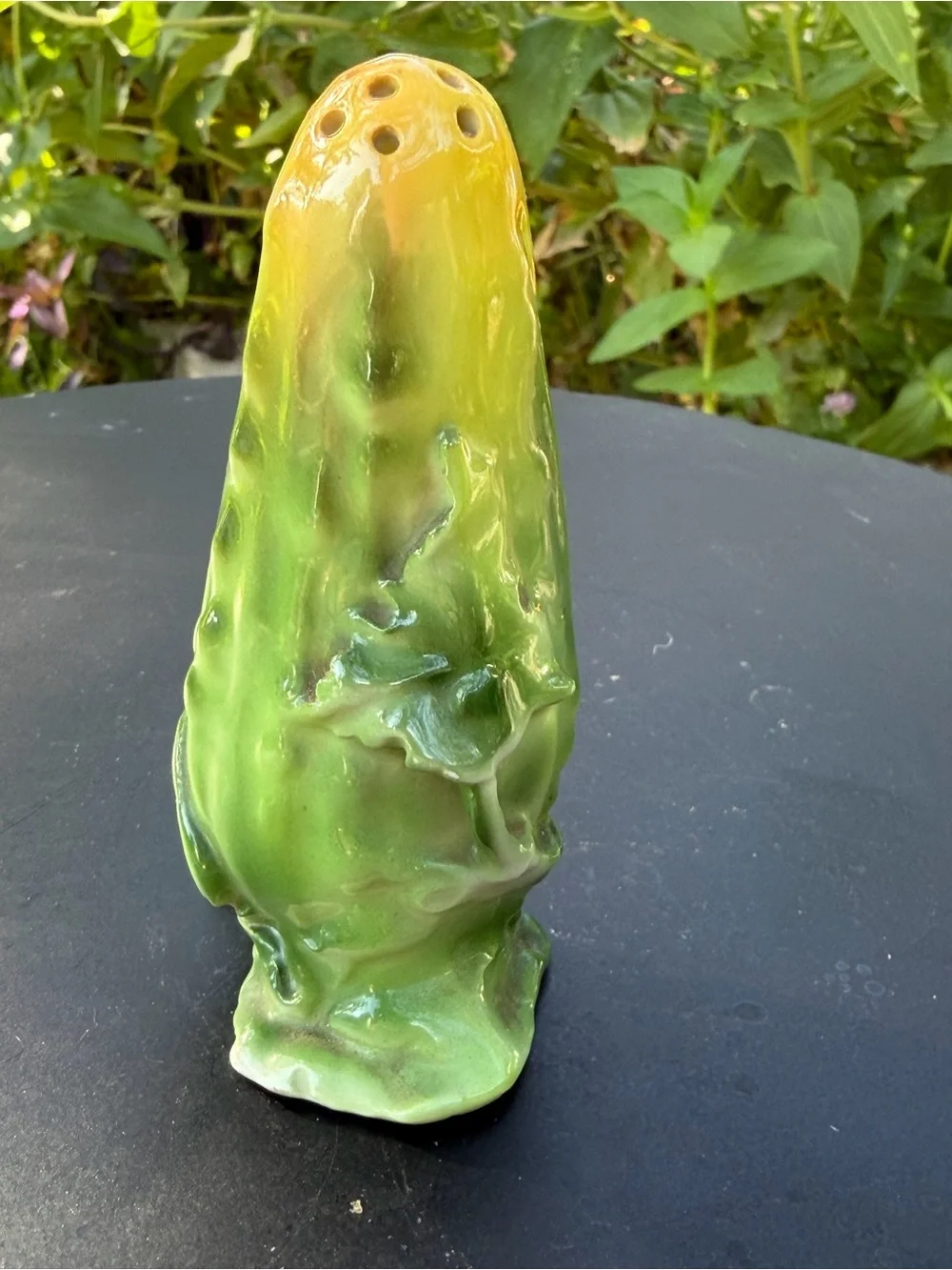 Vintage 1950’s Cucumber Salt Shaker RARE Partial Original Label And Cork Stopper